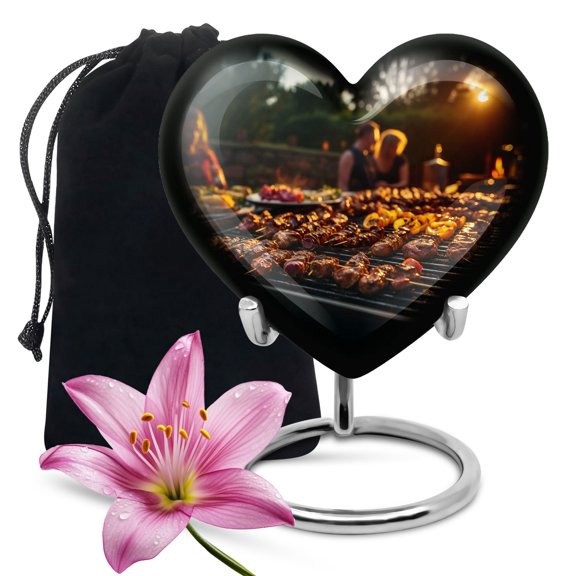 Twilight Feast Large Urns For Human Ashes Adult Female - Keepsake Urns For Human Ashes - Urns For Human Ashes - Large Urns For Human Ashes Adult - Large Heart Urn (Size -8inch)