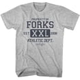 thumbnail image 1 of Twilight Forks Athletic Dept Gray Heather Adult T-Shirt 5Xl, 1 of 2