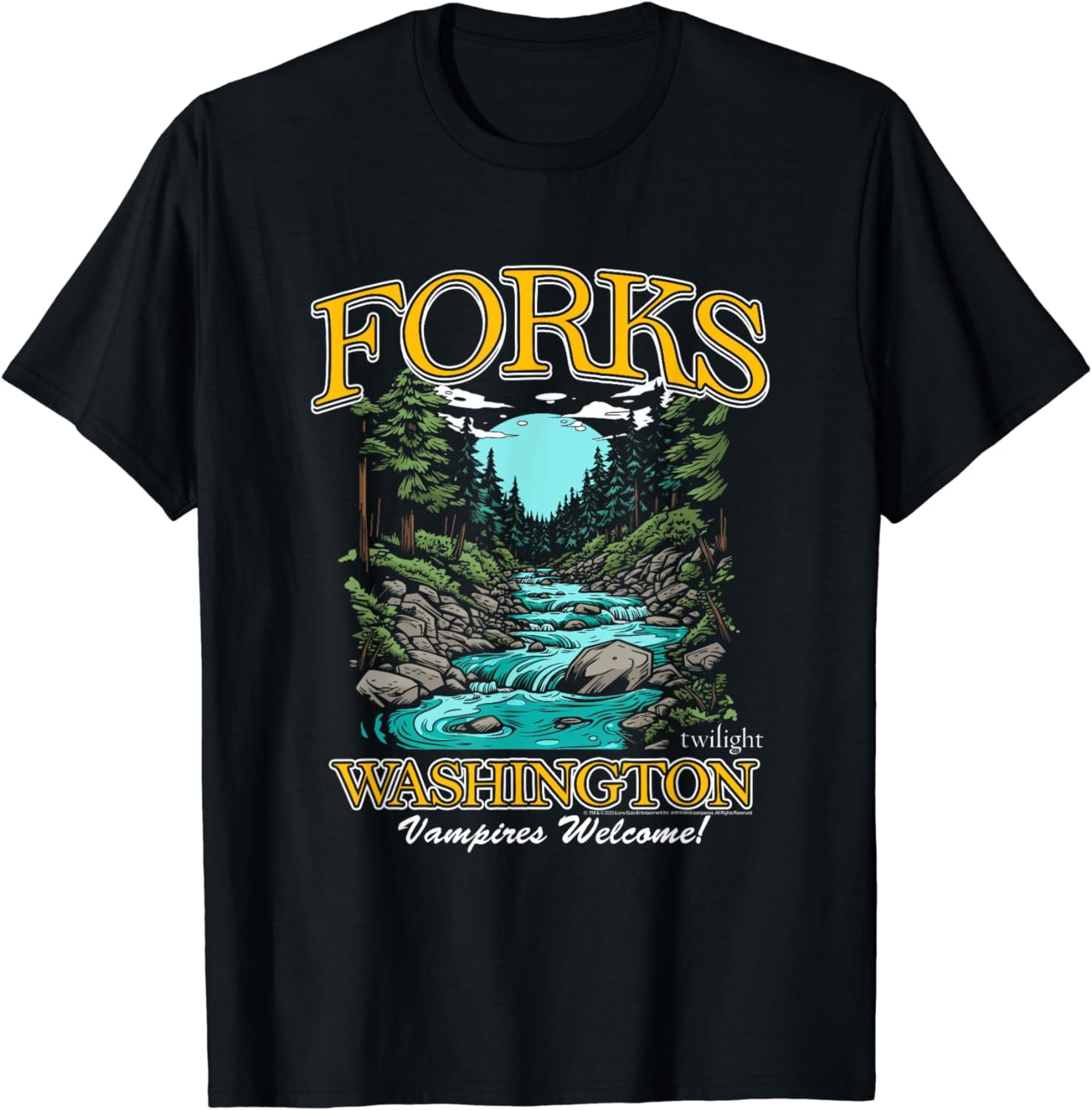 Twilight Forks Washington Vampires TShirt