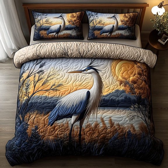 Twilight Grace 3-Piece Quilted Bedding Set BTO1310504