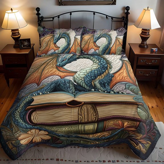 Twilight Guardian 3-Piece Quilted Bedding Set BTO1310505