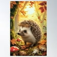 thumbnail image 1 of Twilight Hedgehog Dream Poster Wall Art, Modern Wall Decor, 12x18 UNFRAMED, 1 of 3