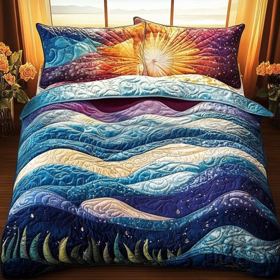 Twilight Horizon 3-Piece Quilted Bedding Set BTO1310596