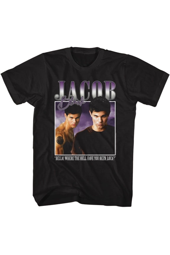 Twilight Jacob 90's Style Black Adult S/S Tshirt Xl