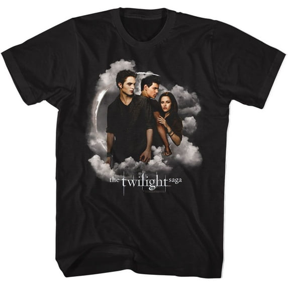 Twilight Jacob Bella Edward Clouds Black Adult T-Shirt 4Xlt