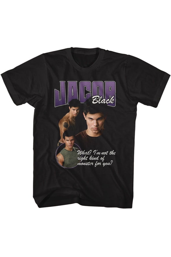 Twilight Jacob Right Kind Of Monster Black Adult T-Shirt
