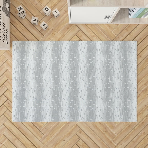 Twilight Labyrinth Slate Blue Kids Play Mat