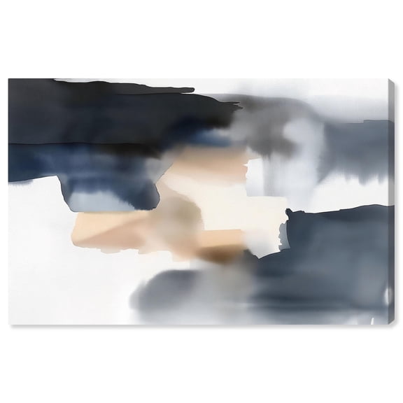 Twilight Layers Canvas Blue Abstract Art by Art Remedy, Gallery Wrapped, 54" x 36"