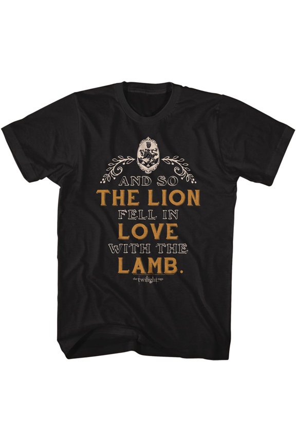 Twilight Lion Lamb Quote Black Adult T-Shirt