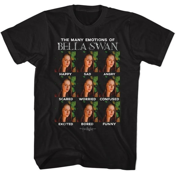 Twilight Many Emotions Black Adult T-Shirt