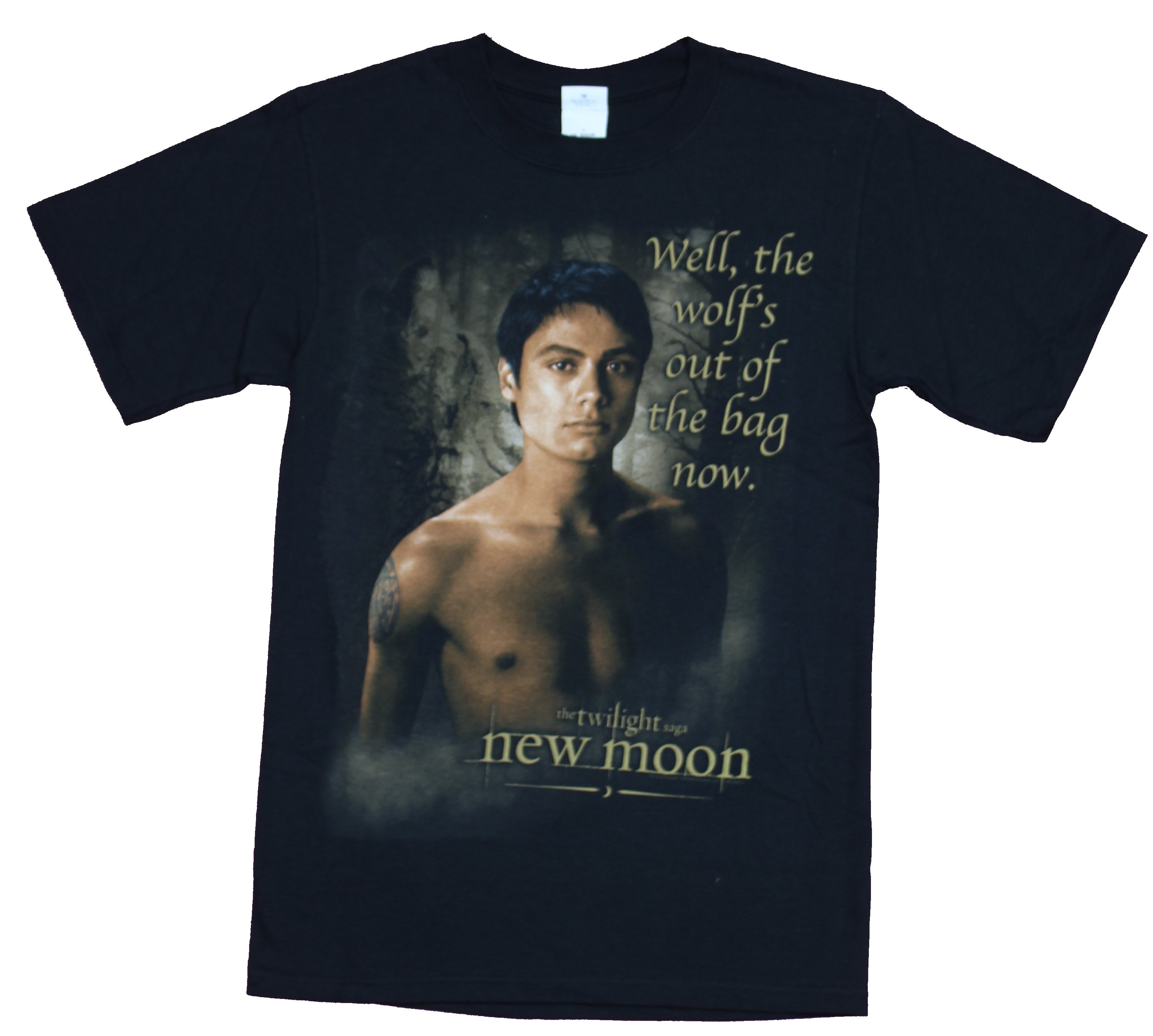 Twilight Mens T-Shirt -The Wolf's Out of the Bag Embry Image