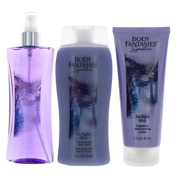 Twilight Mist by Body Fantasies, 3 Pack 8 oz Fragrance Body Spray for Women