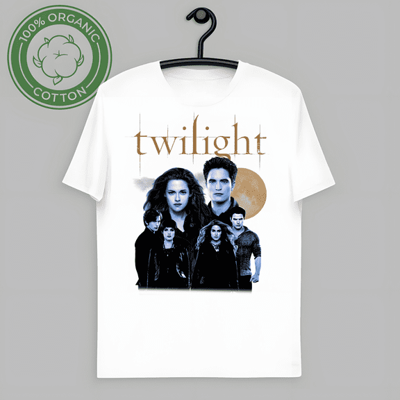 Twilight Movie Saga T- Shirt CULLEN FAMILY WITH Moon Adult New Licensed Black-TH66748