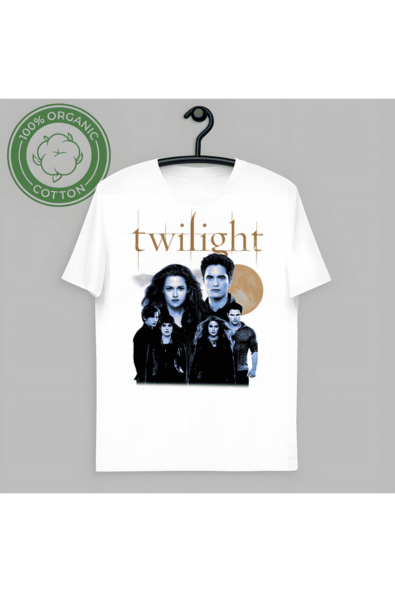 Twilight Movie Saga T- Shirt CULLEN FAMILY WITH Moon Adult New Licensed Black-TH66748