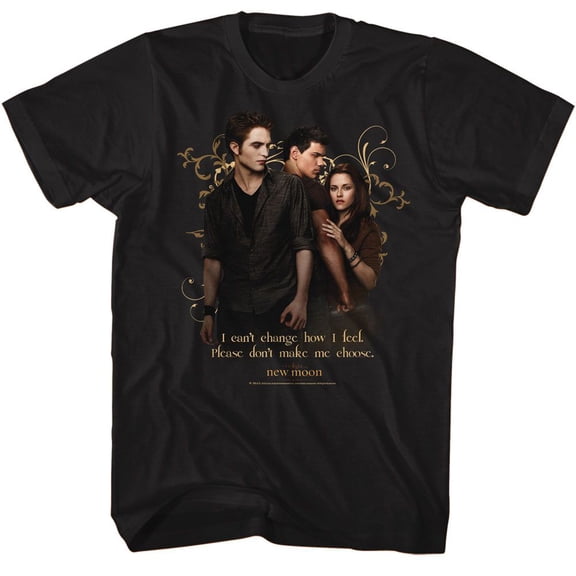 Twilight New Moon Poster Black Adult T-Shirt 2Xlt