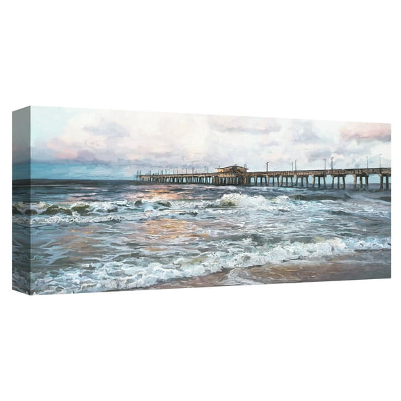 Twilight Pier Light by Studio Arts Canvas Art