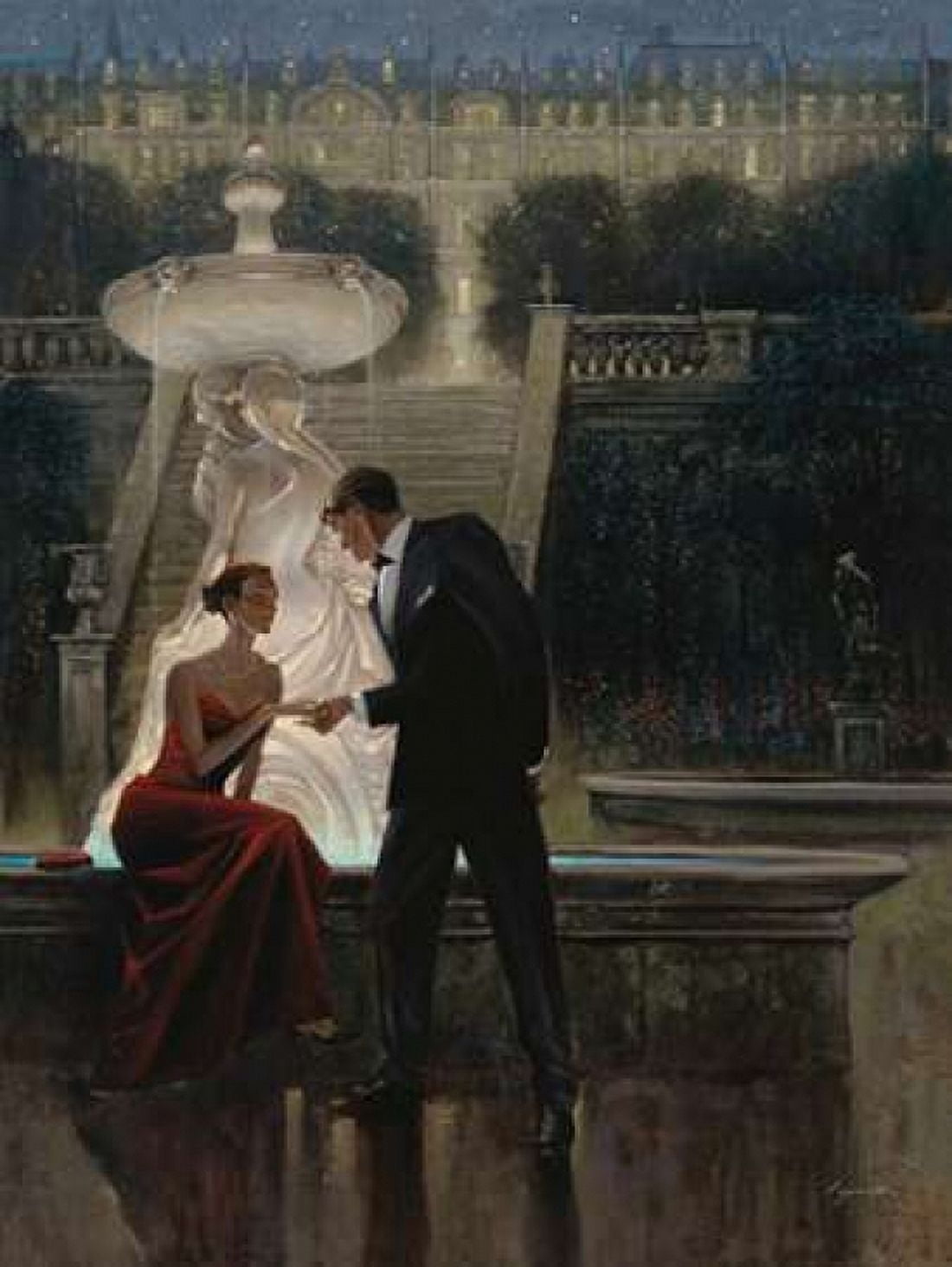 Twilight Romance Canvas Art - Brent Lynch (22 x 28)