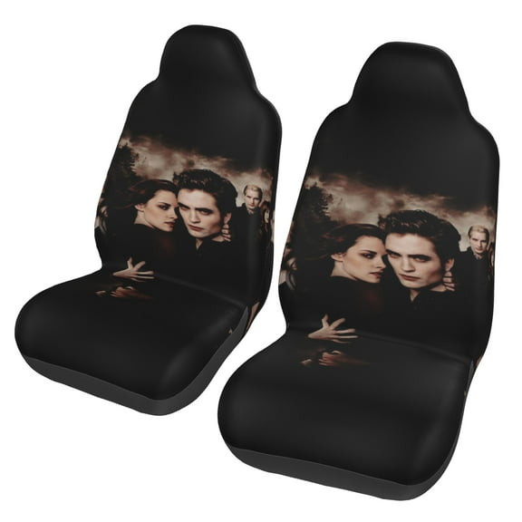 The Twilight Saga Car Seat Covers Set 2Pcs, Front Seat Covers for Car Truck Sedan SUV Auto, Universal Fit Vehicle Enterior Bucket Seat Protector Car Accessories