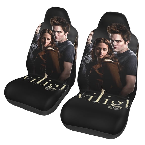 The Twilight Saga Car Seat Covers Set 2Pcs, Front Seat Covers for Car Truck Sedan SUV Auto, Universal Fit Vehicle Enterior Bucket Seat Protector Car Accessories