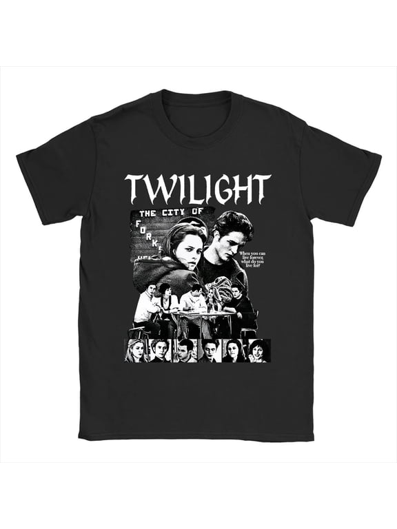Twilight Saga Edward & Bella Graphic T-Shirt, Film Graphic Tee, Movie Fan Gift Size S-4XL