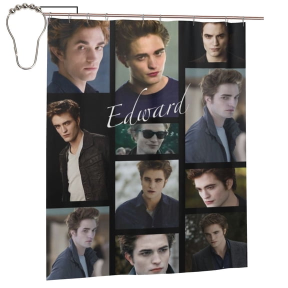 The Twilight Saga Shower Curtain, Waterproof Washable Decorative Shower Curtain for Bathroom Bathtub, Bath Accessories Decor Set with 12 Hooks 60x72Inch Iron