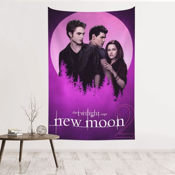Twilight Saga Tapestry For Bedroom, Anime Movie Poster Room Decor Wall Hanging Party Festive Days (60 X 40 In)
