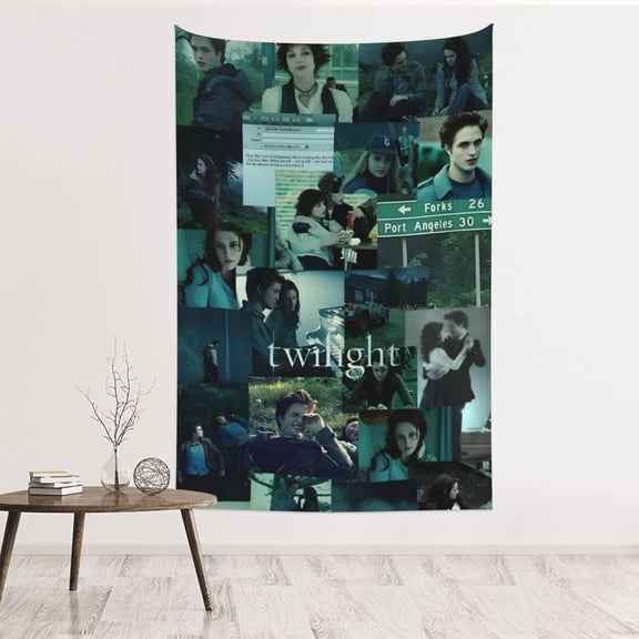 Twilight Saga Tapestry For Bedroom, Anime Movie Poster Room Decor Wall Hanging Party Festive Days (60 X 40 In)
