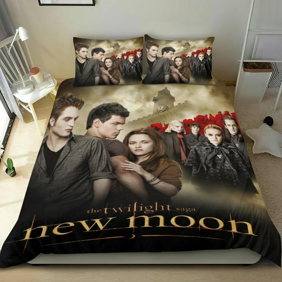 The Twilight Saga Themed Bed Sheet Set Three Piece Set 36x75 Inches Comfortable And Skin Friendly Unique Design Creating A Star Studded Night Home Decor Gifts For Family Friends fans