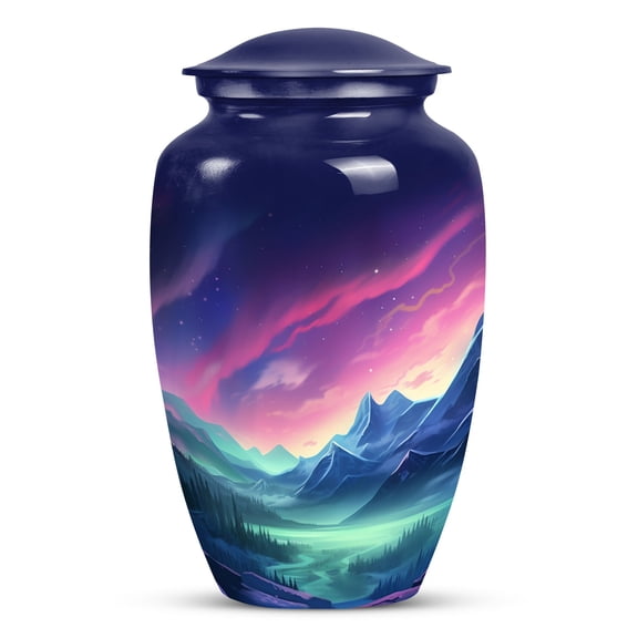 Twilight Serenade in Alpine Valley - Human Urns For Ashes Adult Male - Memorial Urns for Cherished Humans - Elegant Ashes Storage - Adult Cremation Option - 10 Inch