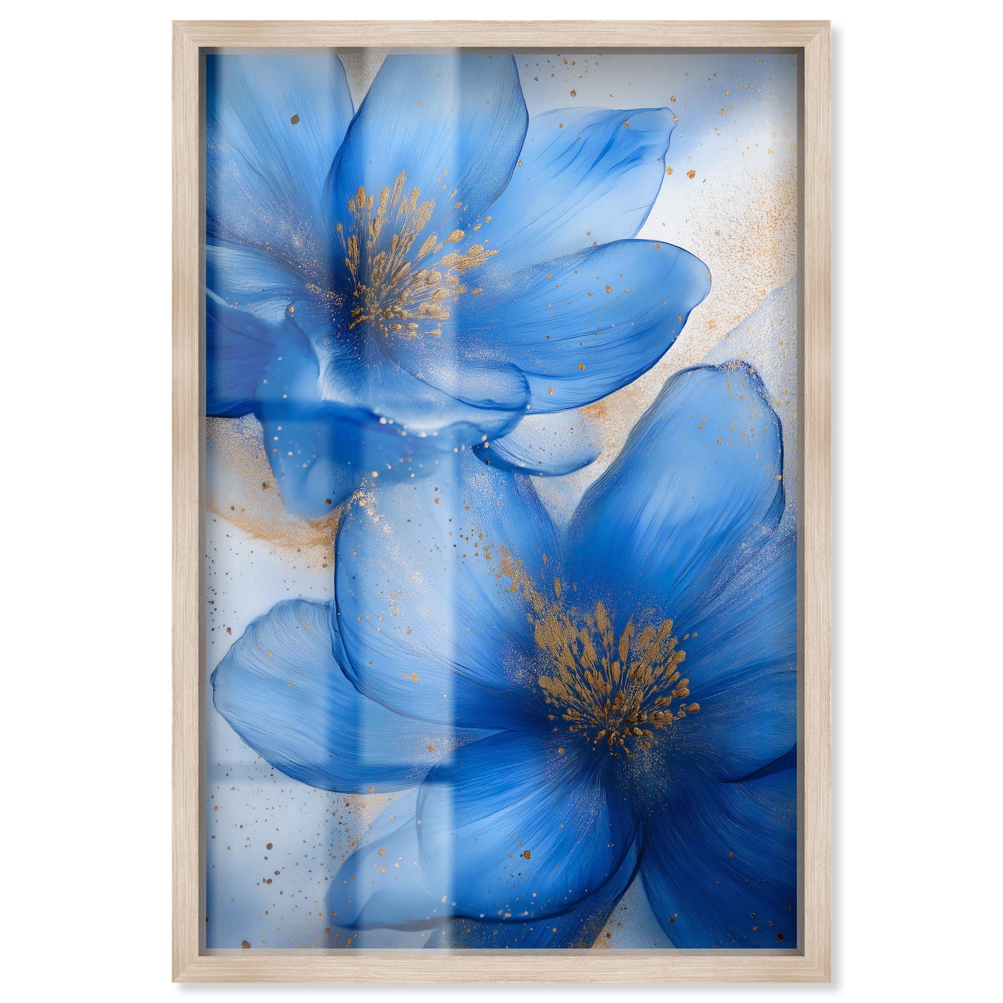 Twilight Teal Tint II Shadowbox Print Flower Wall Art by Art