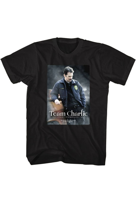 Twilight Team Charlie Swan Men's T Shirt (Black, AdultXL)