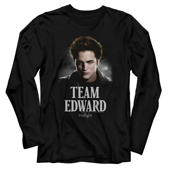 Twilight Team Edward Black Adult L/S Tshirt S