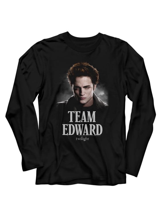 Twilight Team Edward Black Adult L/S Tshirt Xl
