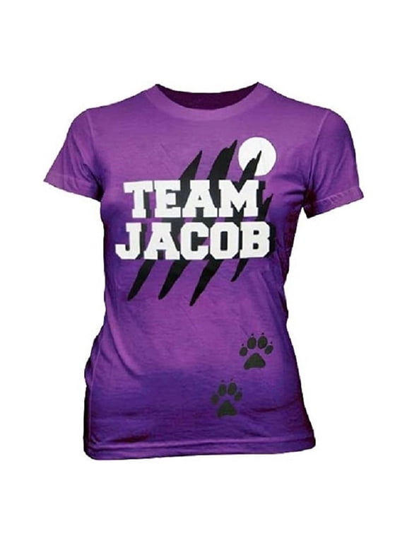 Twilight Team Jacob Wolf Purple Juniors T-Shirt