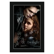 Twilight The Cast Kristen Stewart Robert Pattinson Framed Gifts Printed Poster Signed Autograph Picture for Movie Memorabilia Fans