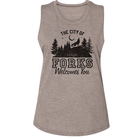 Twilight The City of Forks Ash Women's Muscle Tank Top T-Shirt