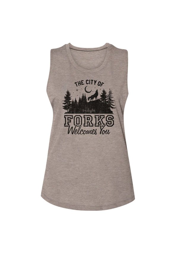 Twilight The City of Forks Ash Women's Muscle Tank Top T-Shirt