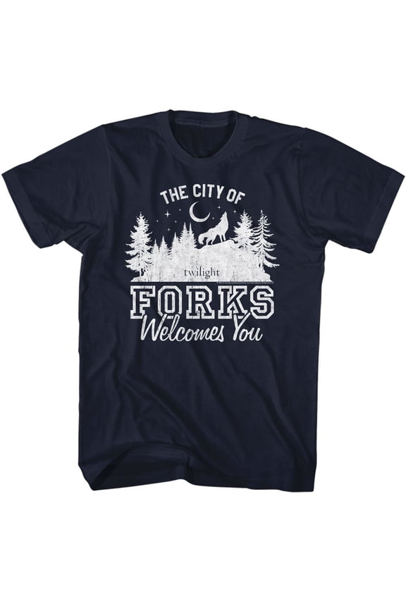 Twilight The City of Forks Navy T-Shirt