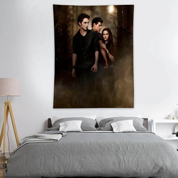 Twilight-Theme Anti-pilling Tapestry Gift Wall Hanging Backdrop for Room Bedroom Girls Fans Background Banner Party Birthday Supplies Decor