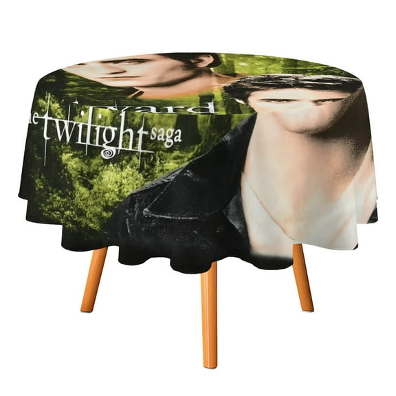 Twilight-Theme Round tablecloth has an iconic print, fits most tables, and is easy to care for perfect gifts for fans friends and family.diameter60''(152cm)