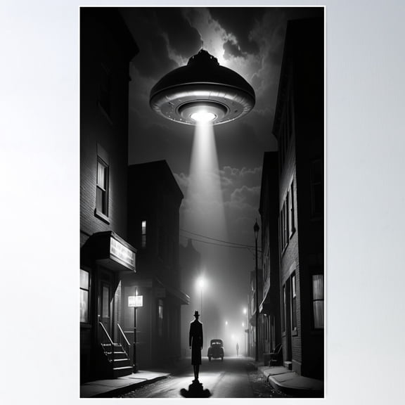 Twilight Transaction - Noir Style Poster Wall Art, Modern Wall Decor For Living Room Bedroom, 8x12 UNFRAMED