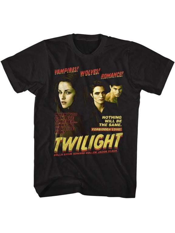 Twilight Vampire Wolves Romance Black Adult T-Shirt M
