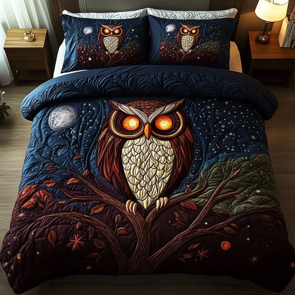 Twilight Watcher 3-Piece Quilted Bedding Set BTO1310553