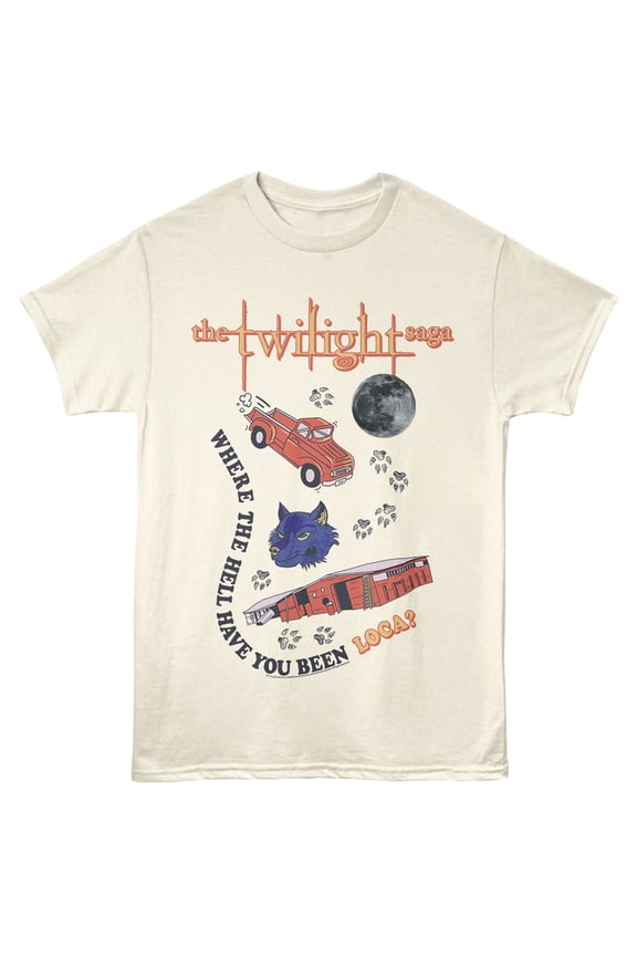 Twilight Werewolf Prints Men's T Shirt (Ivory, Adult4XL)