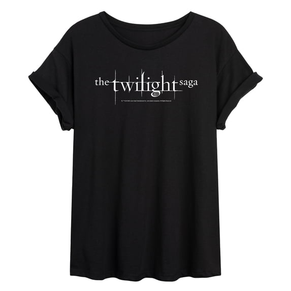 Twilight - White Logo Relaxed Fit T-Shirt