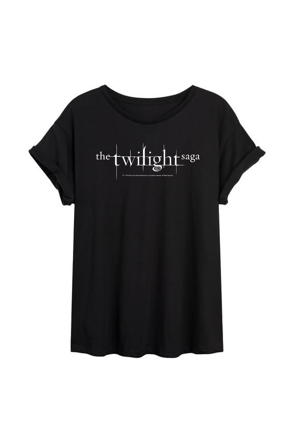 - White Logo - Juniors Oversized Graphic T-Shirt