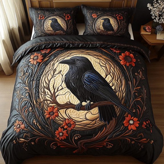 Twilight Wing 3-Piece Quilted Bedding Set BTO1310631