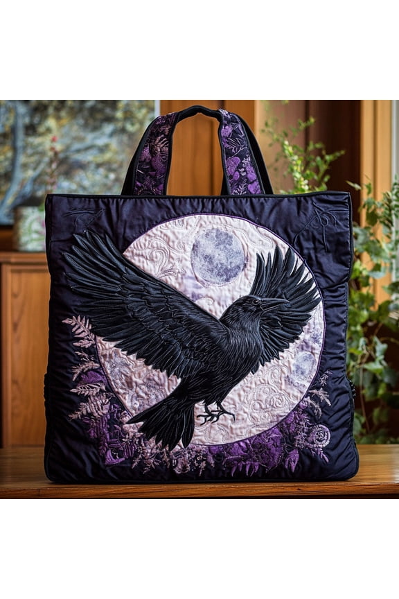 Twilight Wing Quilted Tote Bag, Butterfly Art Shoulder Bag, Casual Shopping Tote, Gift for Nature Lovers