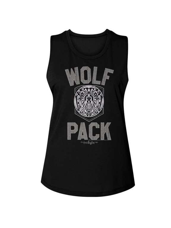 Twilight Wolf Pack Black Ladies Muscle Tank M