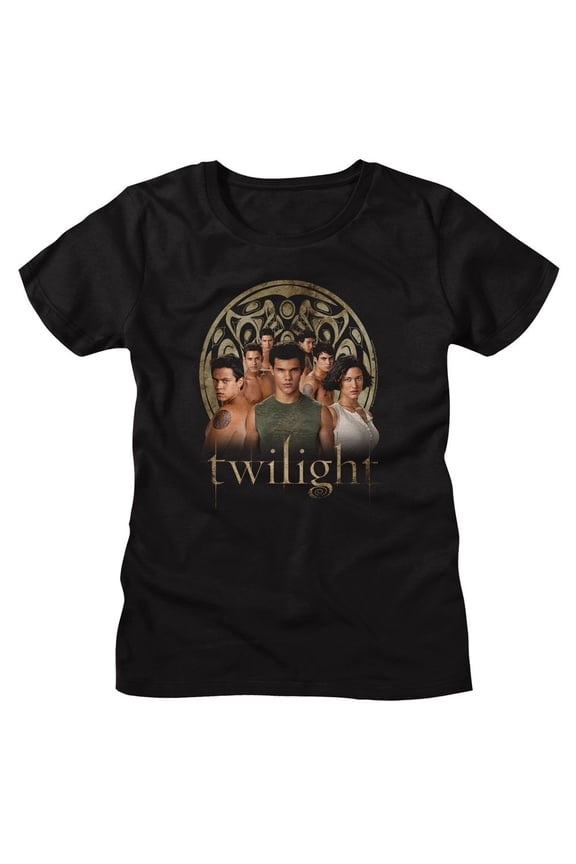 Twilight Wolf Pack Group Photo Black Women's T-Shirt